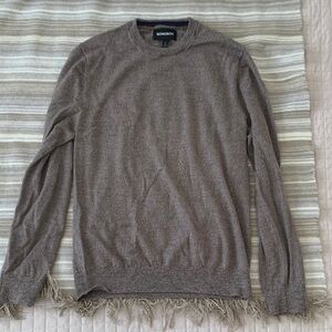 Bonobos Men's Taupe 100% Merino Crewneck Sweater